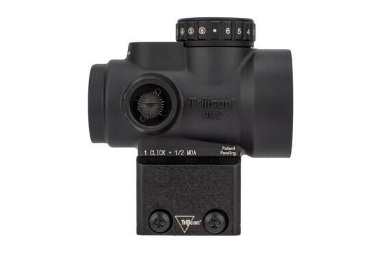 Trijicon MRO HD rugged red dot optic features a matte black anodized finish